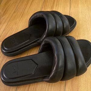 Marc Fisher Black Slide Sandals
